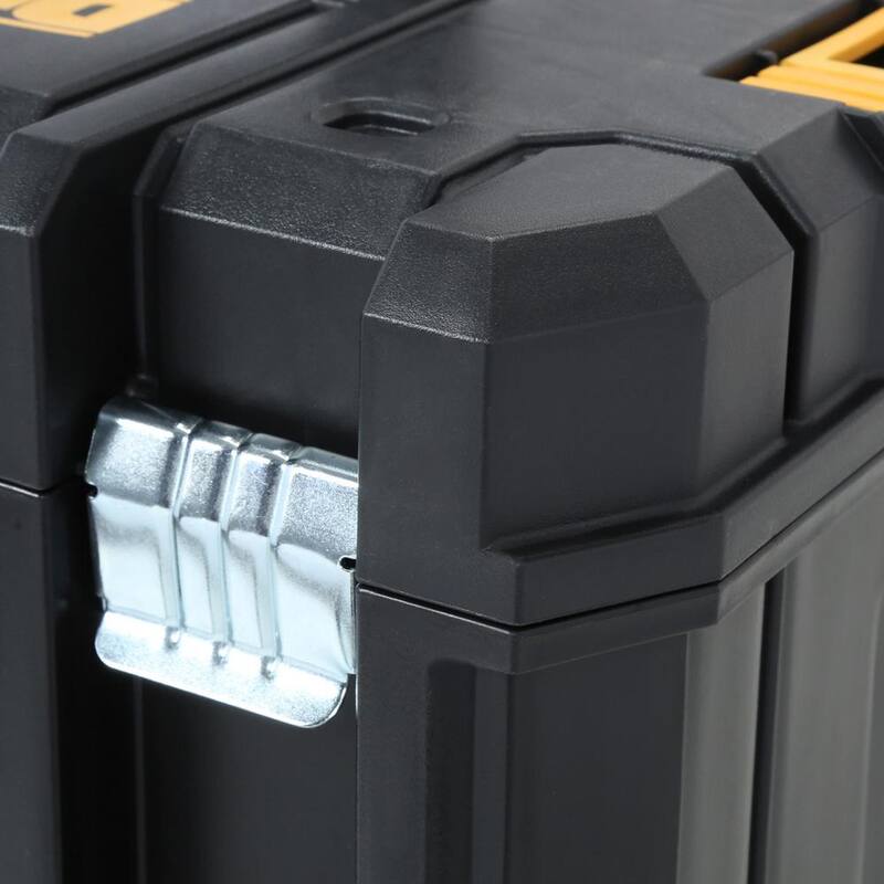 DEWALT TSTAK Stackable Utility Cart and TSTAK VI 17 in. Stackable Deep Tool Storage Box - DWST17889W17806