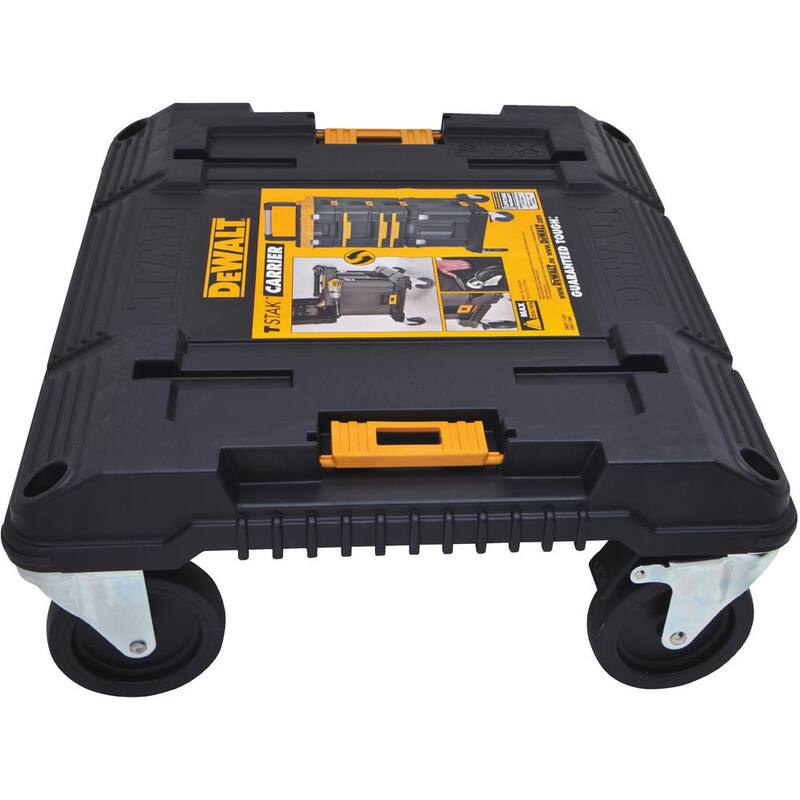 DEWALT TSTAK Stackable Utility Cart and TSTAK VI 17 in. Stackable Deep Tool Storage Box - DWST17889W17806