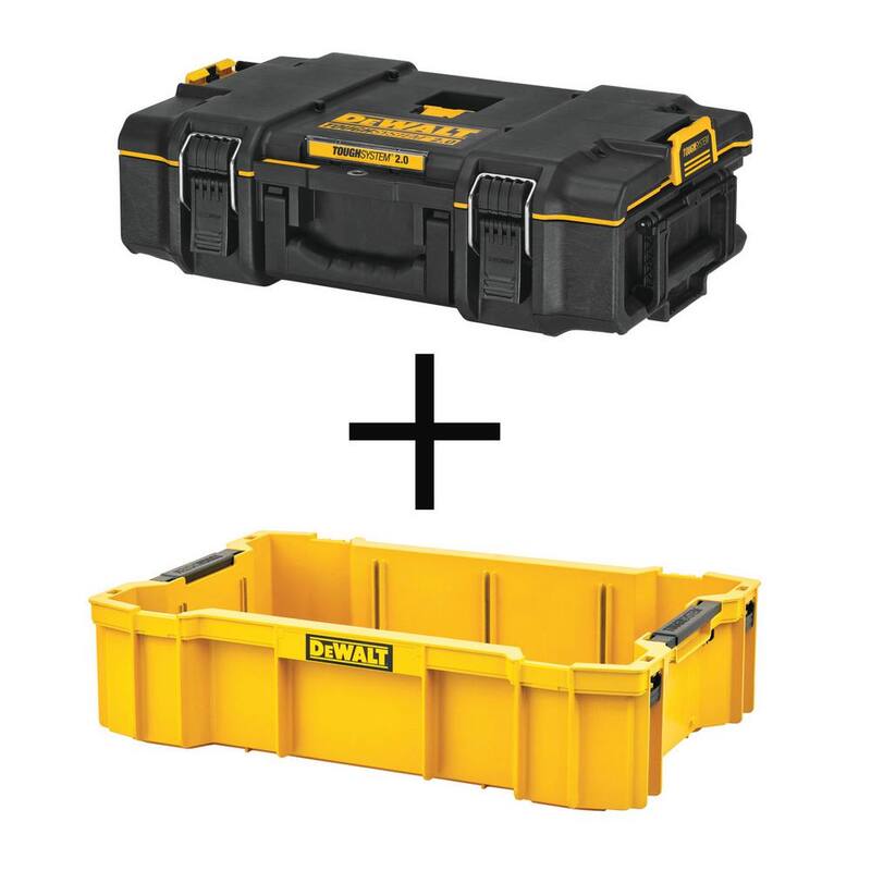 DEWALT TOUGHSYSTEM 2.0 22 in. Small Tool Box and TOUGHSYSTEM 2.0 Deep Tool Tray - DWST08165W8120