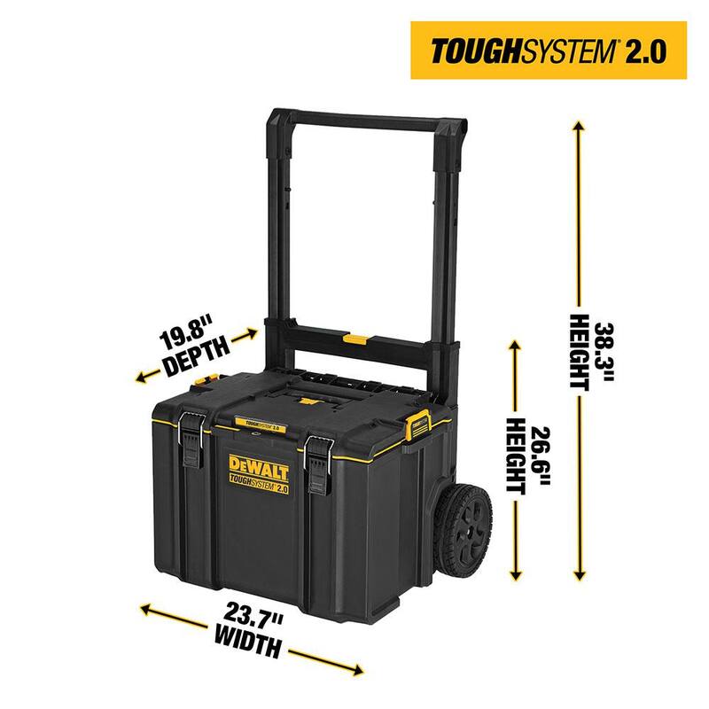 DEWALT TOUGHSYSTEM 2.0 24 in. Mobile Tool Box, 22 in. Large Tool Box and 10-Compartment Deep Small Parts Organizer - DWST08450W30040