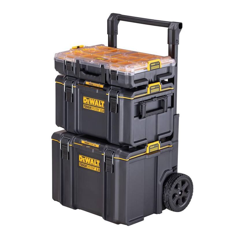 DEWALT TOUGHSYSTEM 2.0 24 in. Mobile Tool Box, 22 in. Large Tool Box and 10-Compartment Deep Small Parts Organizer - DWST08450W30040