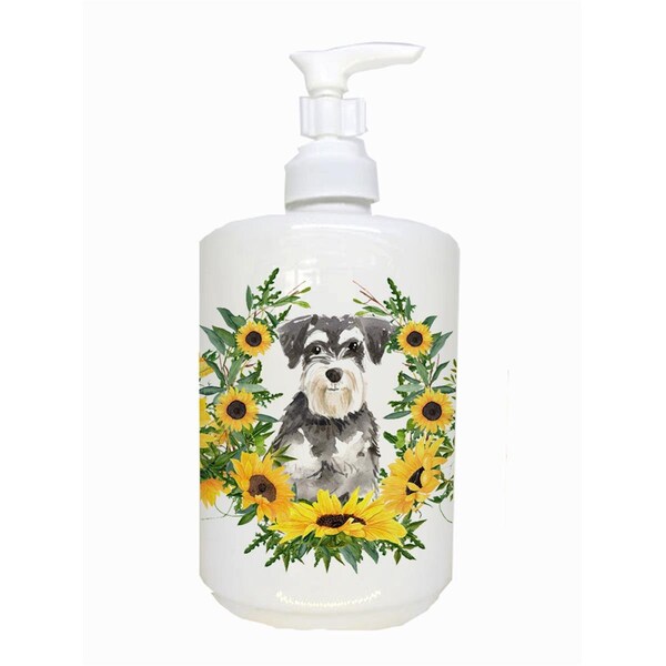 Carolines Treasures Schnauzer No.2 Ceramic Soap Dispenser - CK2968SOAP
