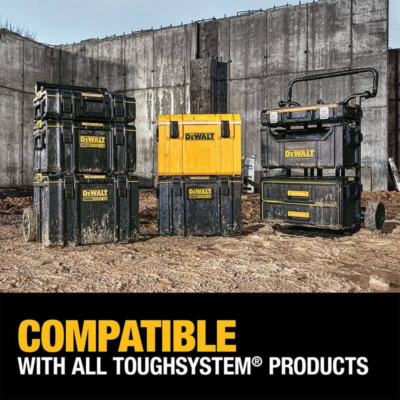 DEWALT TOUGHSYSTEM 2.0 22 in. Large Tool Box and (2) TOUGHSYSTEM 2.0 Deep Tool Trays - DWST08300W81202