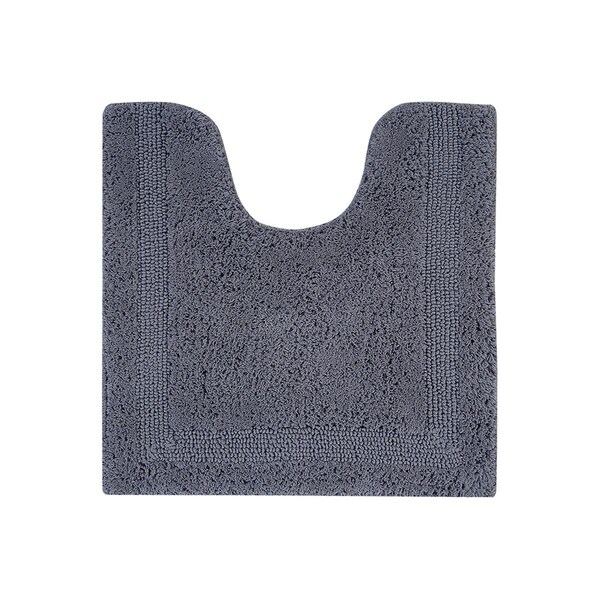Better Trends Lux Collection 100% Cotton 20' x 20' Contour Bath Rug in Gray - BALU2020GR