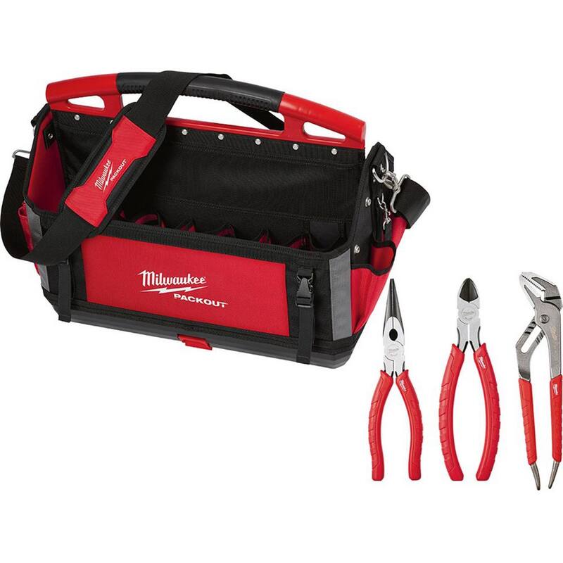 Milwaukee 20 in. PACKOUT Tote with 3-Piece Pliers Kit - 48-22-8320-48-22-6331