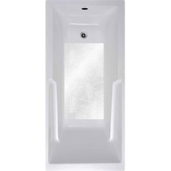 Versatraction VersaTraction's Kahuna Grip Bathmat - Palm Frond White - CAZA-PFWT1