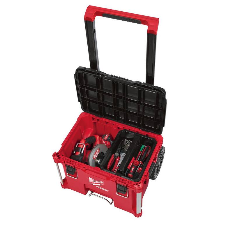 Milwaukee PACKOUT 22 in. Rolling Tool Box and 19 in. Tool Tray - 48-22-8426-8045