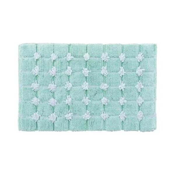 Nedia Home Nedia Home 27247 18 x 27 in. Cotton Tail Tufted Bath Rug; Teal - 27247