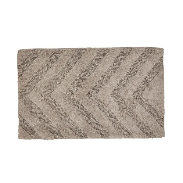 Better Trends Hugo Collection 100% Cotton 17' x 24' Rectangle Bath Rug in Sand - BAHG1724SD