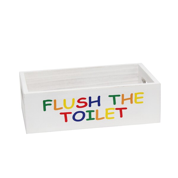 Elegant Designs Three Piece Decorative Wood Bathroom Set, Large, Kids - HG3000-WKC