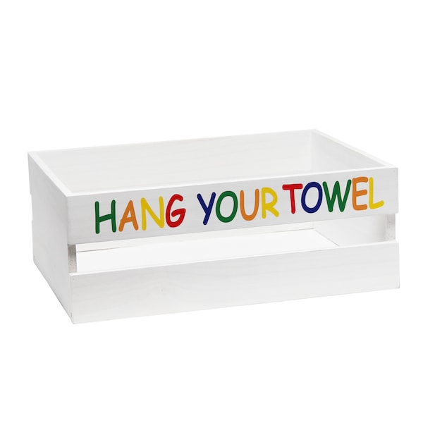 Elegant Designs Three Piece Decorative Wood Bathroom Set, Large, Kids - HG3000-WKC