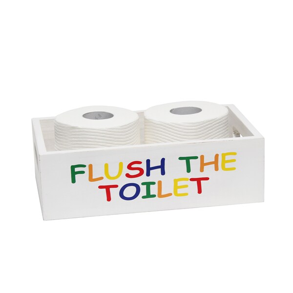 Elegant Designs Three Piece Decorative Wood Bathroom Set, Large, Kids - HG3000-WKC