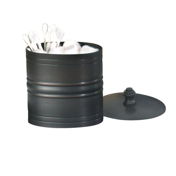 Nusteel NuSteel BG1H Bogart Cotton Swab & Cotton Container  Oil Rubbed Bronze - BG1H