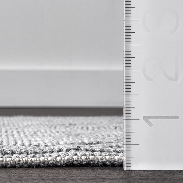 Nuloom Sheridan Textured Diamond Trellis Bath Mat 1ft 9in x 2ft 10in - PSKO01A-190210