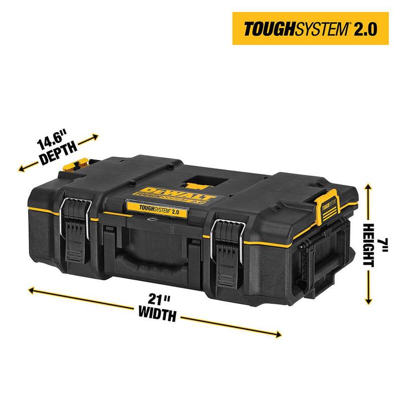 DEWALT Toughsystem 2.0 Small Tool Box and 2.0 Shallow Tool Tray - DWST08165WST08110