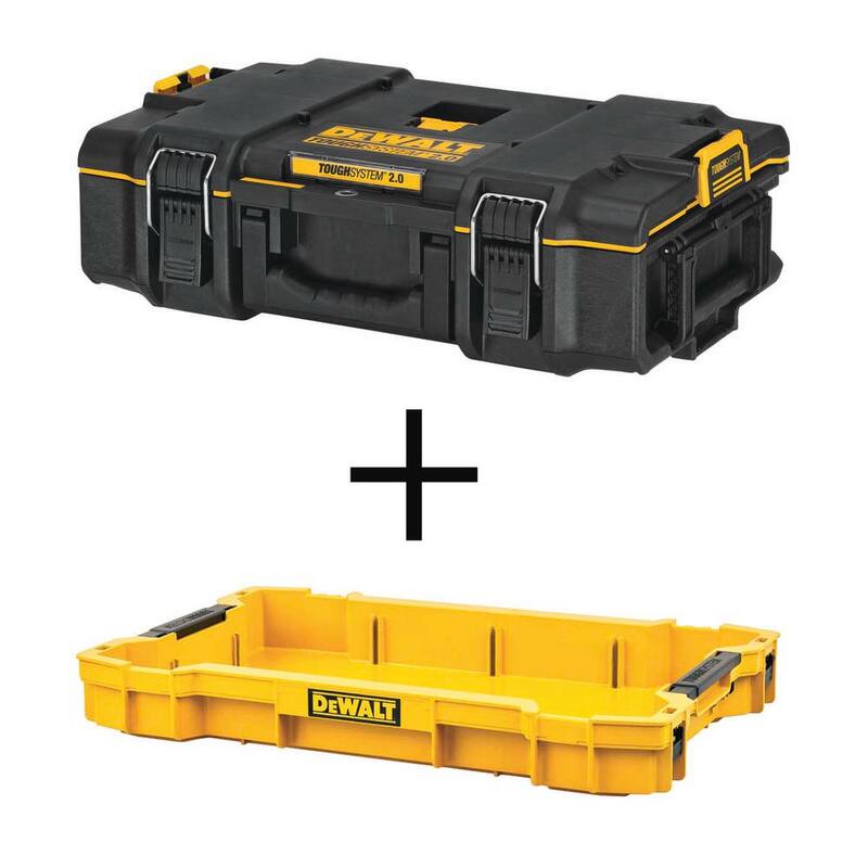 DEWALT Toughsystem 2.0 Small Tool Box and 2.0 Shallow Tool Tray - DWST08165WST08110
