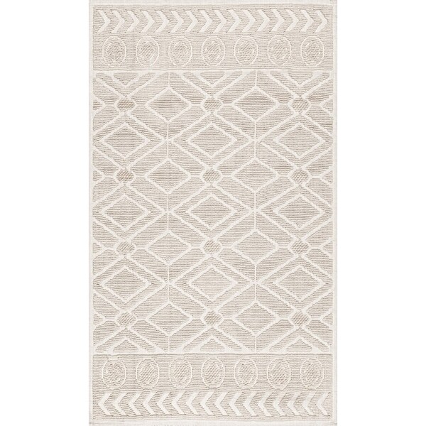 Nuloom Ethan Textured Trellis Bath Mat 2ft 2in x 3ft 9in - PSKO05B-22039