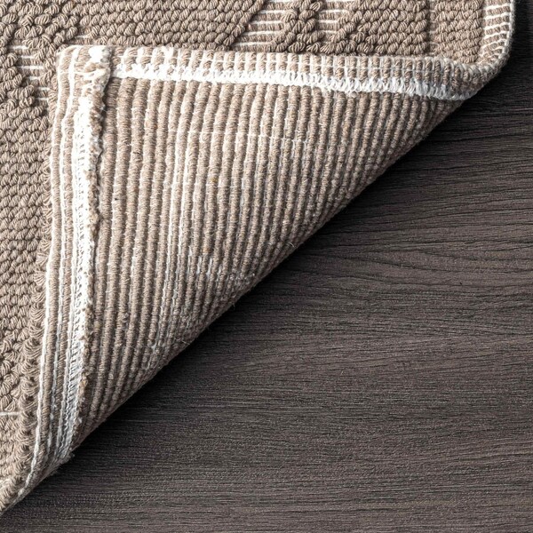 Nuloom Sheridan Textured Diamond Trellis Bath Mat 1ft 9in x 2ft 10in - PSKO01C-190210