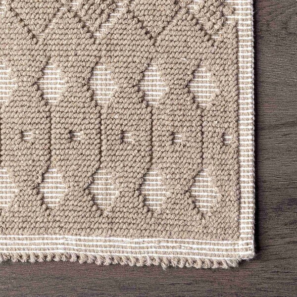 Nuloom Blaise Modern Diamonds Bath Mat 1ft 9in x 2ft 10in - PSKO08C-190210