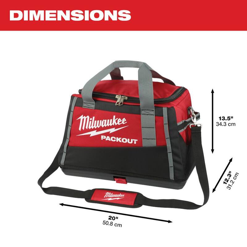 Milwaukee 20 in. PACKOUT Tool Bag/Tote with Fastback Folding Utility Knife Set (2-Pack) - 48-22-8322-48-22-1503
