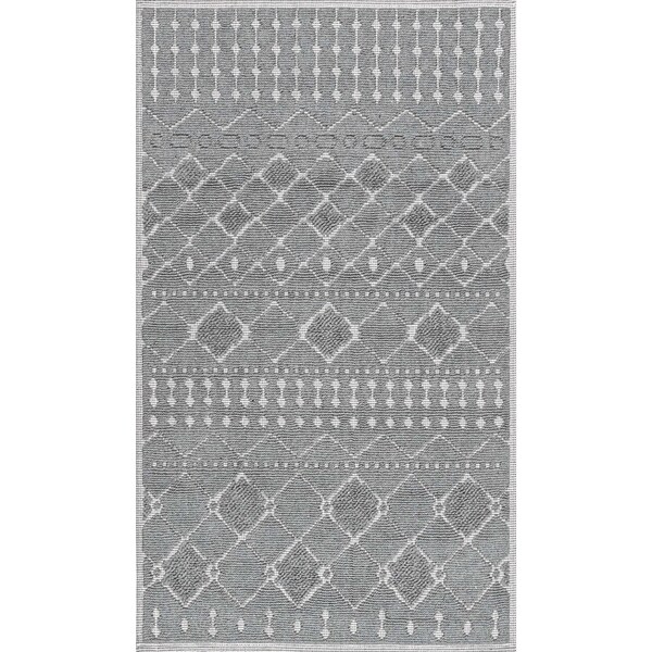 Nuloom Maverick Textured Moroccan Bath Mat 1ft 9in x 2ft 10in - PSKO04A-190210