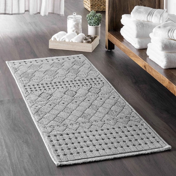 Nuloom Maverick Textured Moroccan Bath Mat 1ft 9in x 2ft 10in - PSKO04A-190210