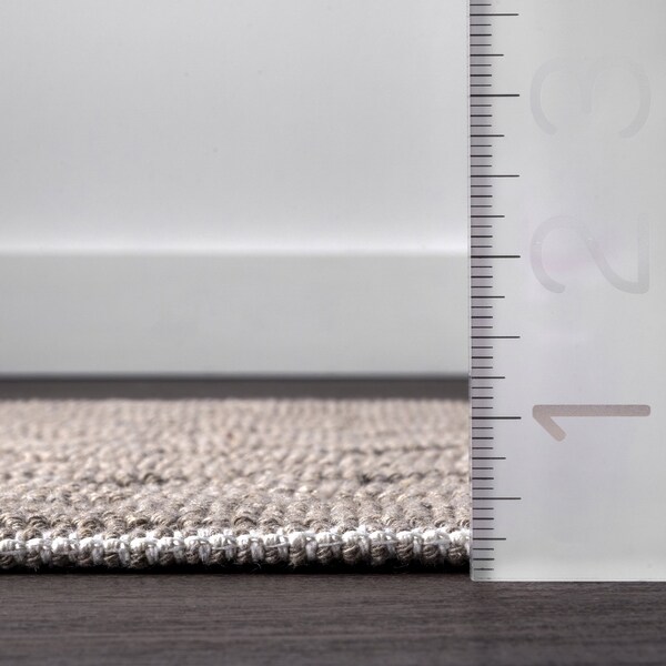 Nuloom Lyle Textured Chevron Bath Mat 2ft 2in x 3ft 9in - PSKO06C-22039