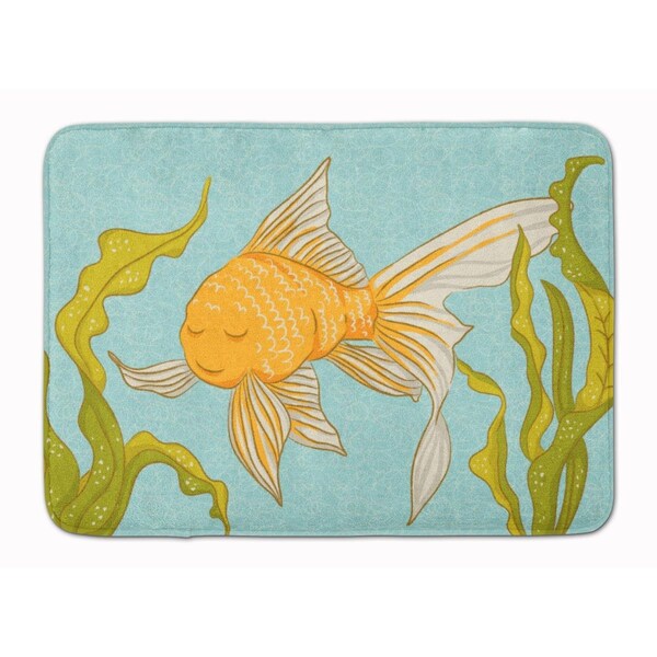 Carolines Treasures Gold Fish Machine Washable Memory Foam Mat - BB8544RUG