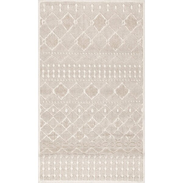 Nuloom Maverick Textured Moroccan Bath Mat 1ft 9in x 2ft 10in - PSKO04B-190210