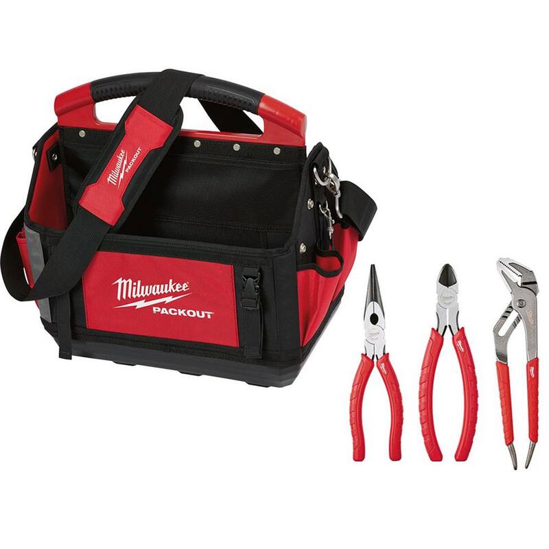 Milwaukee 15 in. PACKOUT Tote with 3-Piece Pliers Kit - 48-22-8315-48-22-6331