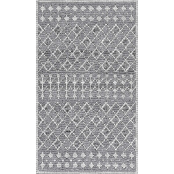 Nuloom Blaise Modern Diamonds Bath Mat 2ft 2in x 3ft 9in - PSKO08A-22039