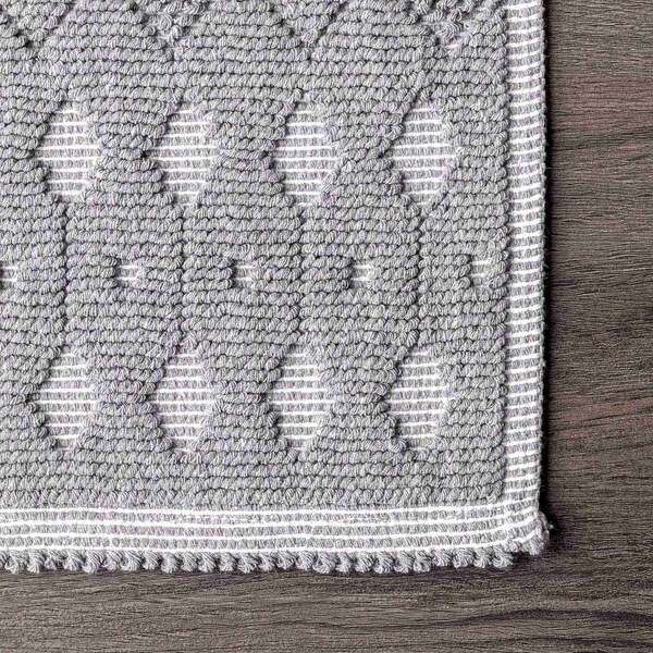 Nuloom Blaise Modern Diamonds Bath Mat 2ft 2in x 3ft 9in - PSKO08A-22039