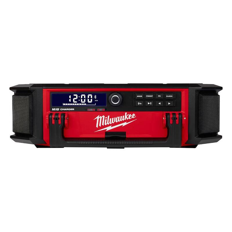 Milwaukee PACKOUT 20 in. 2-Wheel Utility Cart with M18 Lithium-Ion Cordless PACKOUT Radio/Speaker with Built-In Charger - 48-22-8415-2950-20