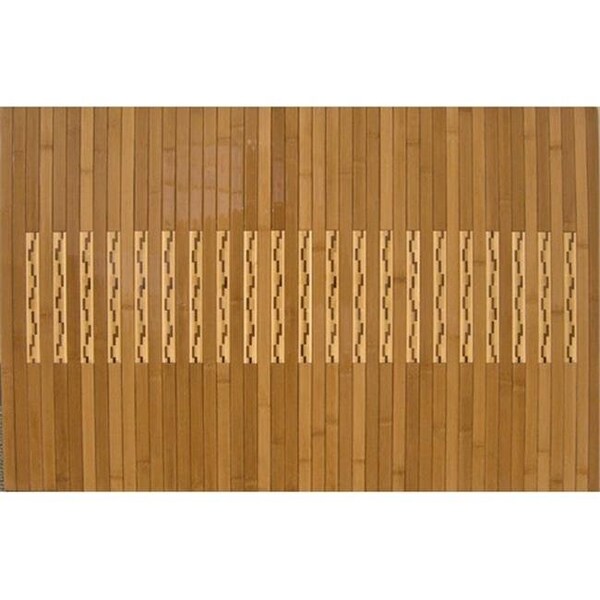 Anji Mountain Anji Mountain AMB0090-2048 20 in. x 48 in. High Gloss Inlaid Bamboo Kitchen-Bath Mat- rubber-backed - AMB0090-2048