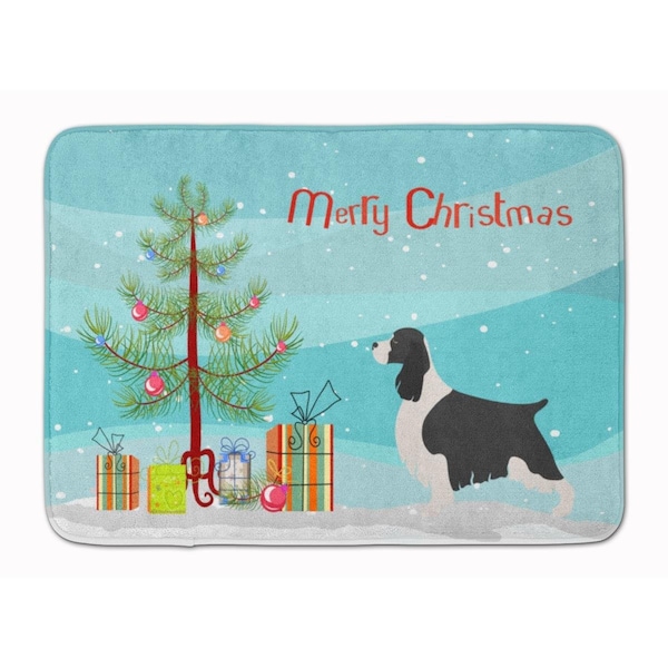Carolines Treasures English Springer Spaniel Christmas Machine Washable Memory Foam Mat - BB8435RUG