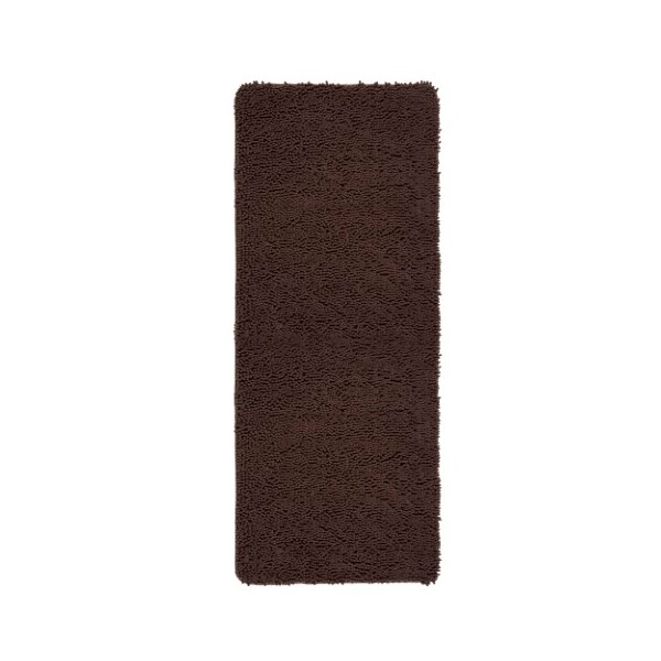 Hastings Home Hastings Home Memory Foam Shag Bath Mat 2-feet by 5-feet - Chocolate - 671544TTB