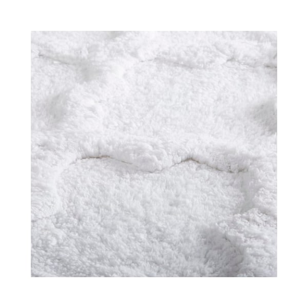 Hastings Home Hastings Home 100 Percent Cotton Trellis Bathroom Mat - 24x60 inches - White - 710632VIB