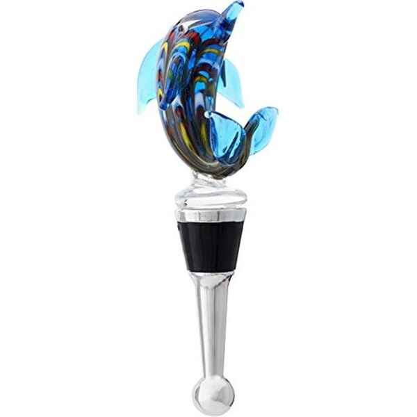 Ls Arts Inc LS Arts BS-448 Bottle Stopper - Venetian Dolphin - BS-448