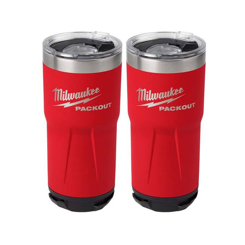 Milwaukee PACKOUT Red 20 oz. Tumbler 2PK - 48-22-8392R-48-22-8392R