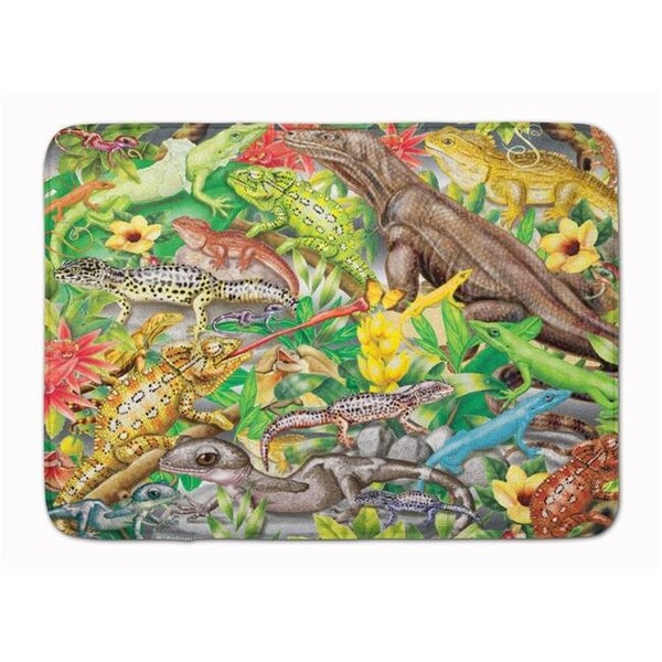 Carolines Treasures Carolines Treasures PRS4047RUG 19 x 27 in. Lizard Jungle Machine Washable Memory Foam Mat - PRS4047RUG