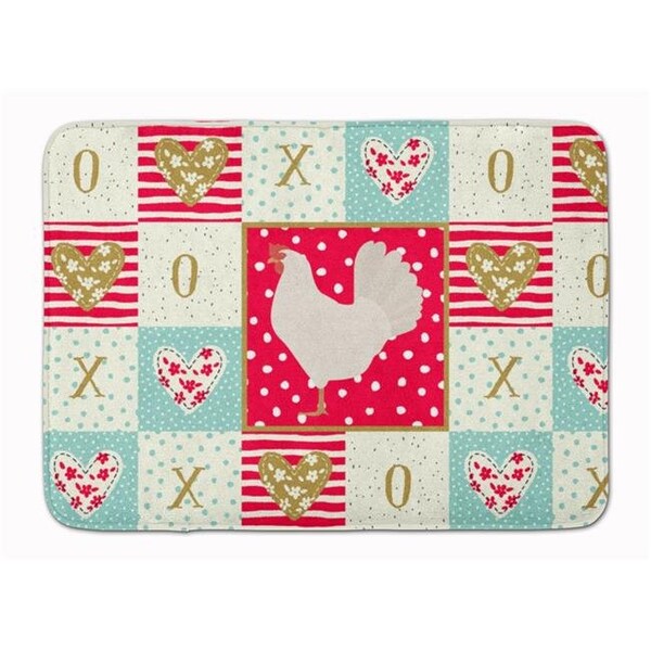 Carolines Treasures Carolines Treasures CK5267RUG 19 x 27 in. Leghorn Chicken Love Machine Washable Memory Foam Mat - CK5267RUG
