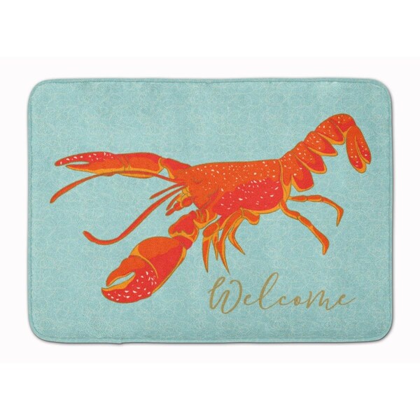Carolines Treasures Lobster Welcome Machine Washable Memory Foam Mat - BB8534RUG