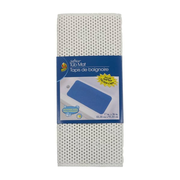 Duck Brand Duck Softex 17 in. L X 36 in. W White Polypropylene Bath Mat Latex Free - 393477