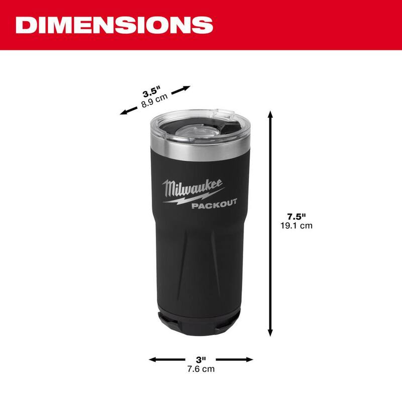 Milwaukee PACKOUT Black 30 oz. and 20oz Tumbler 2PK - 48-22-8393B-48-22-8392B
