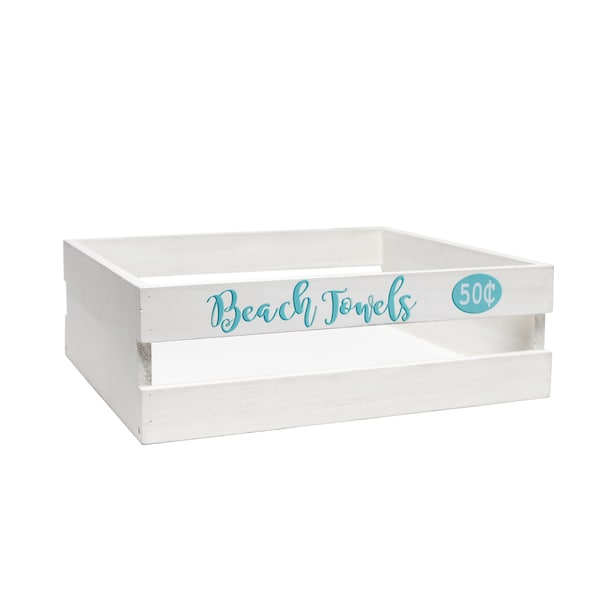 Elegant Designs Three Piece Decorative Wood Bathroom Set, Small, Coastal/Beach - HG3100-WBH