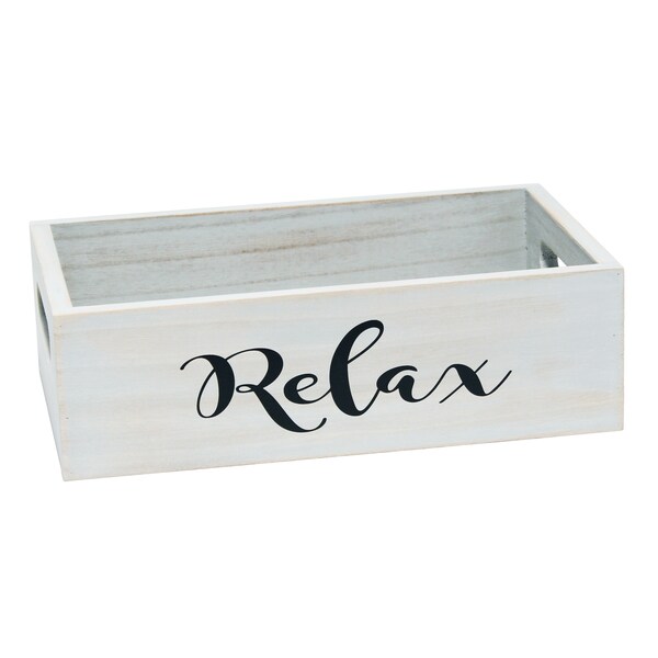 Elegant Designs Three Piece Decorative Wood Bathroom Set, Large, Inspirational - HG3000-GIN