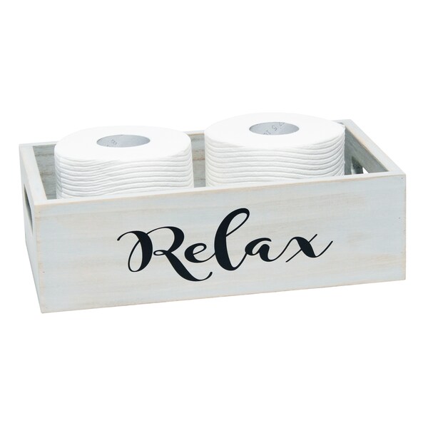 Elegant Designs Three Piece Decorative Wood Bathroom Set, Large, Inspirational - HG3000-GIN