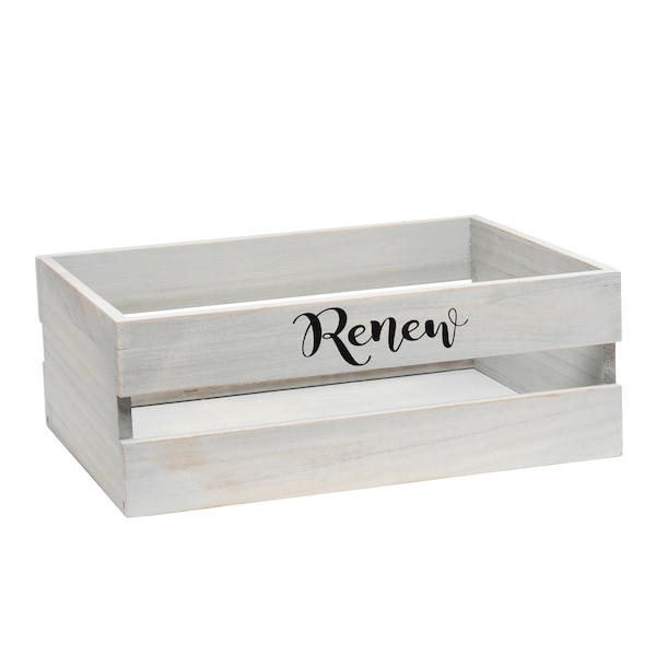 Elegant Designs Three Piece Decorative Wood Bathroom Set, Large, Inspirational - HG3000-GIN