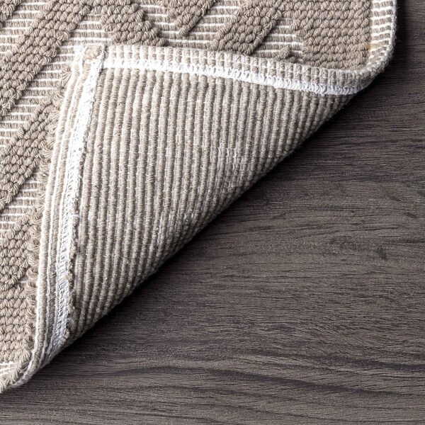 Nuloom Lyle Textured Chevron Bath Mat 1ft 9in x 2ft 10in - PSKO06C-190210
