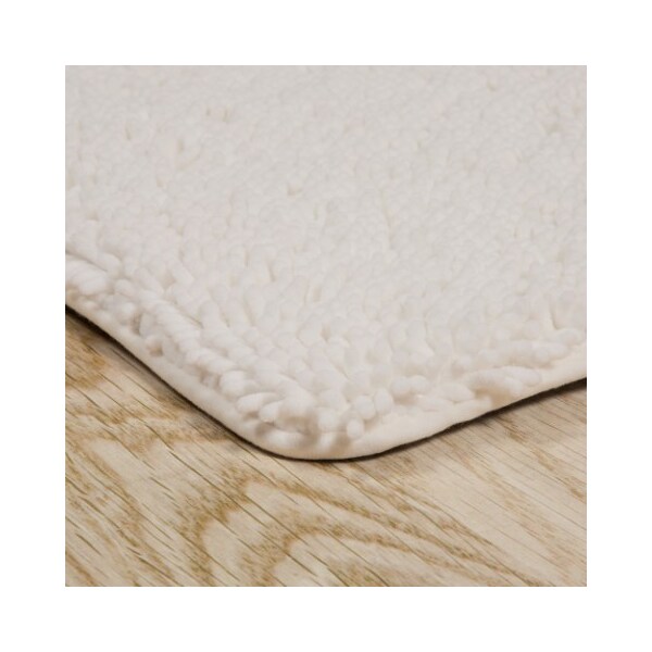Hastings Home Hastings Home 2 Piece Memory Foam Shag Bath Mat - White - 330821UVD